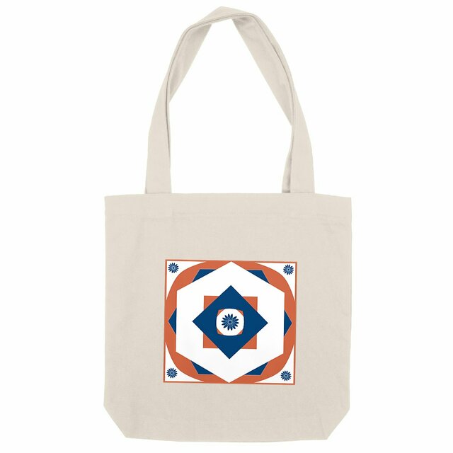 Image front "Terracotta" Tote Bag Noir ou Naturel Épais en Coton Recyclé 