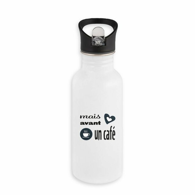 Image back Gourde en inox - Mais avant un café
