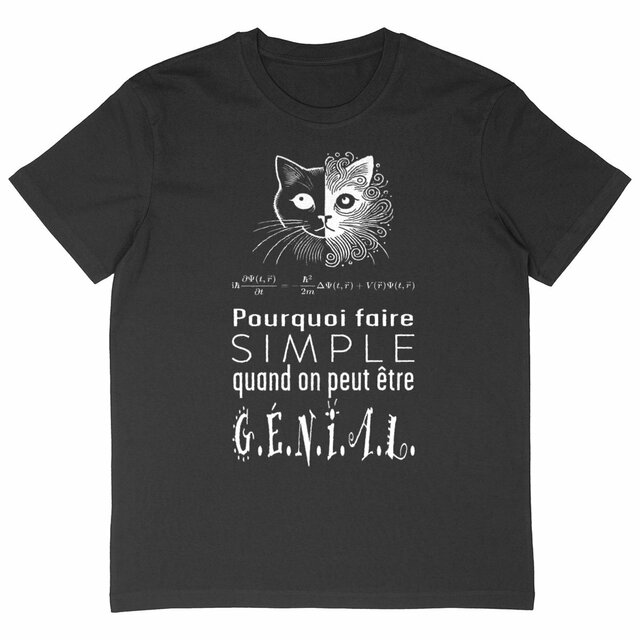 Image back T-shirt noir oversized pour les génies