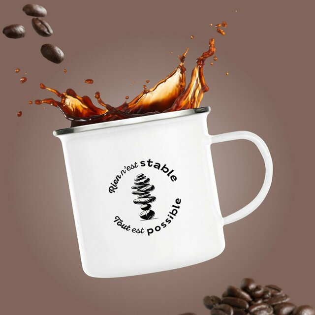 Image front Mug Equilibre de pierres - Tout est possible