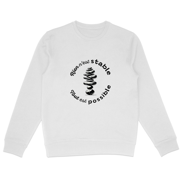 Image back Sweat-shirt Unisexe - équilibre de pierres