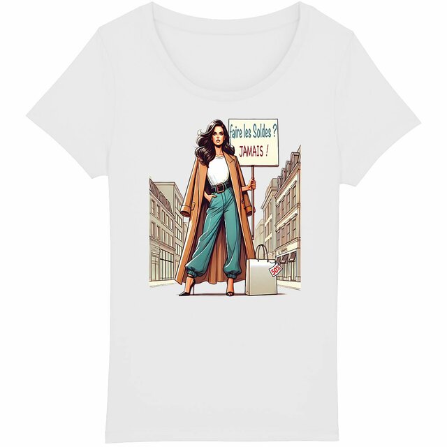 Image back T-shirt Femme Léger - Faire les Soldes ? Moi ? Jamais !
