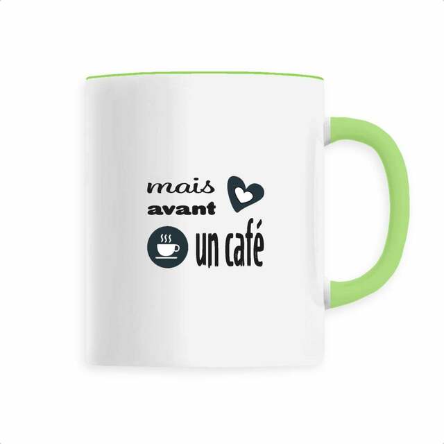Image back Mug céramique - Mais avant un café