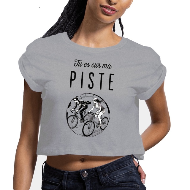 Image front Crop top Femme - Tu es sur ma piste