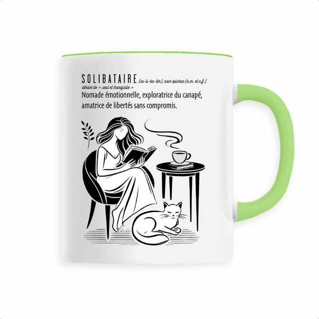 Image back Mug Céramique pour toutes les solibataires (avec ou sans chat)