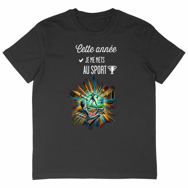 Image back T-shirt Homme Oversized - Je me mets au sport