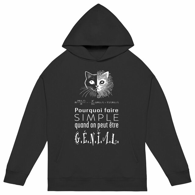 Image back Sweat à capuche Unisexe Oversized pour les génies