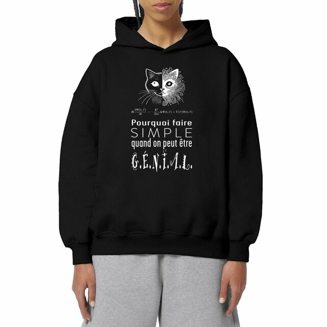 Image front Sweat à capuche Unisexe Oversized pour les génies
