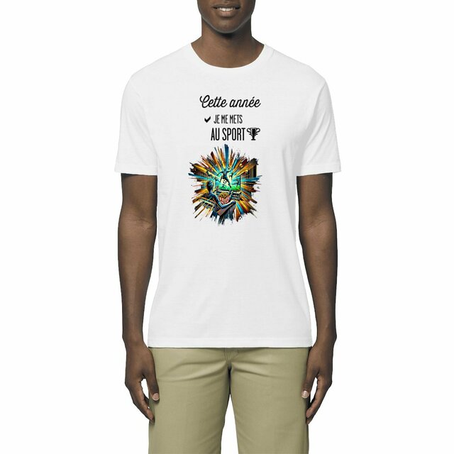 Image front T-shirt léger unisexe - Je me mets au sport