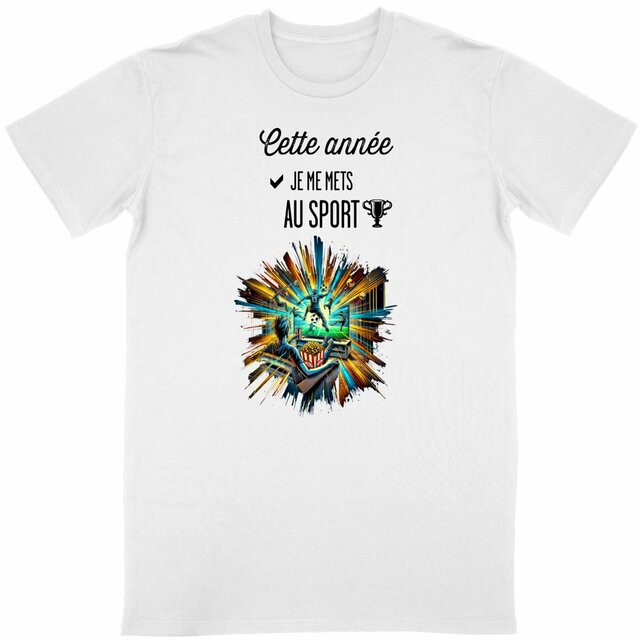 Image back T-shirt Unisexe - Je me mets au sport