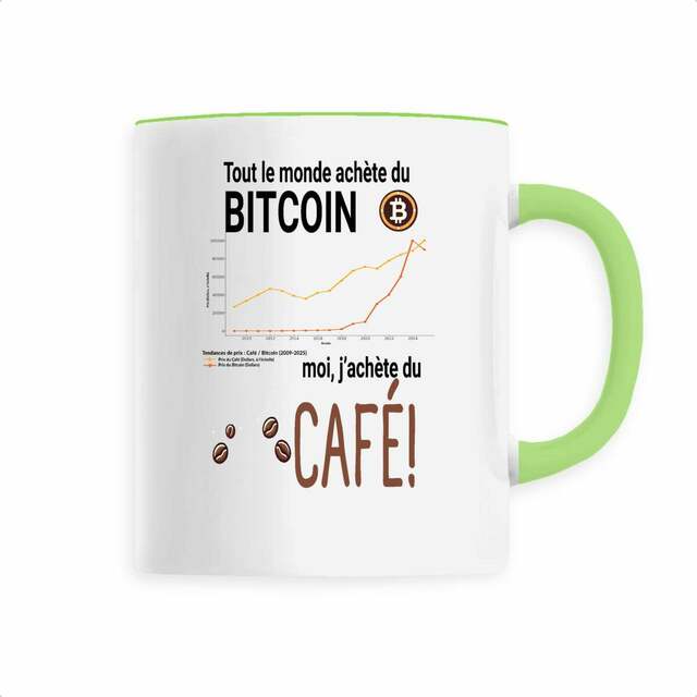 Image back Mug céramique - Prix du Bitcoin vs Prix du Café