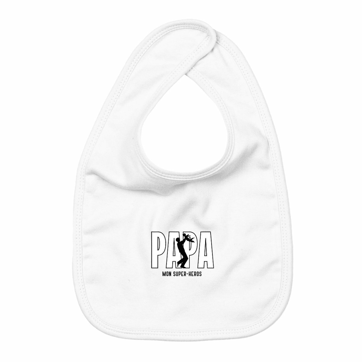 Bavoir Bébé : "Papa mon super-héros" - version 2