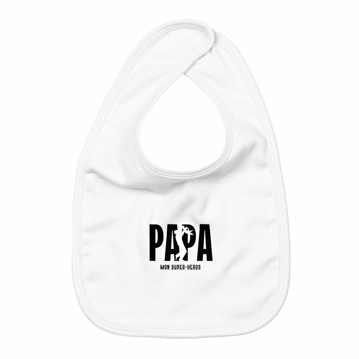Bavoir Bébé : "Papa mon super-héros" - version 1