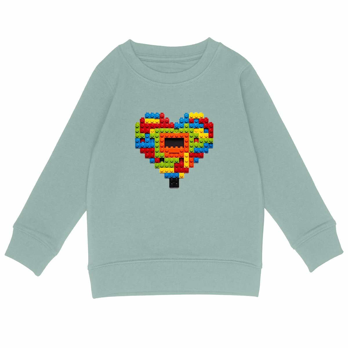Image back Kids Full sleeves -bricks heart