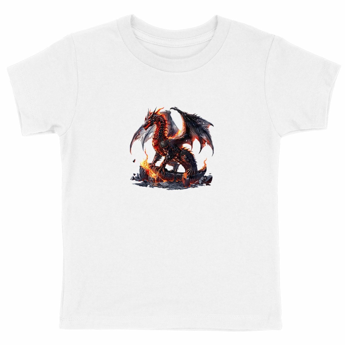 Image front Kids Cotton T-Shirt Fire Dragon