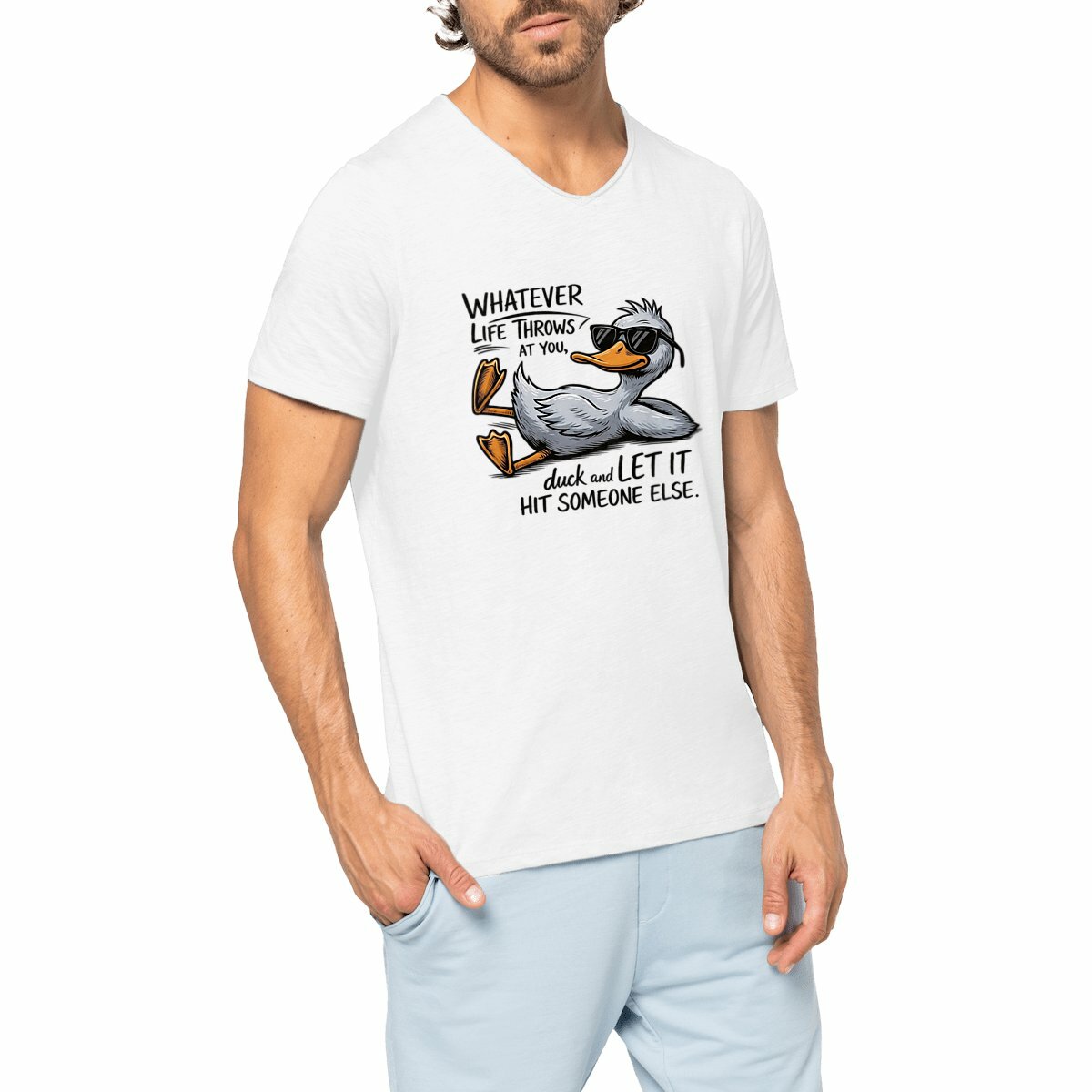 Image front Life's a Party - Duck IT Men Tshirt