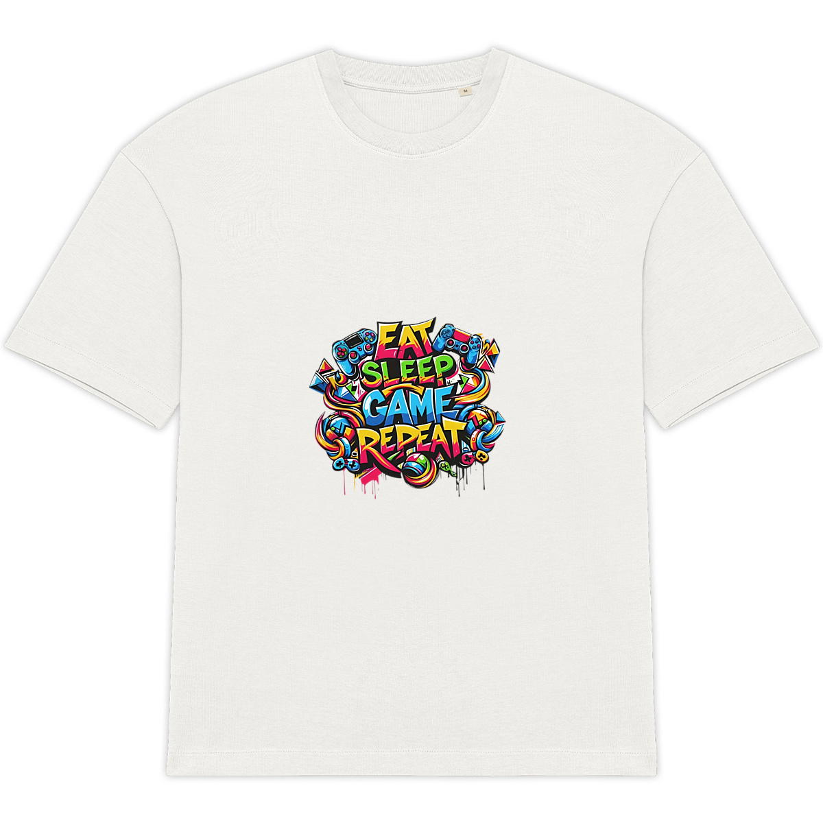 Image back Family combo Men T Shirts - EAT, SLEEP, GAME