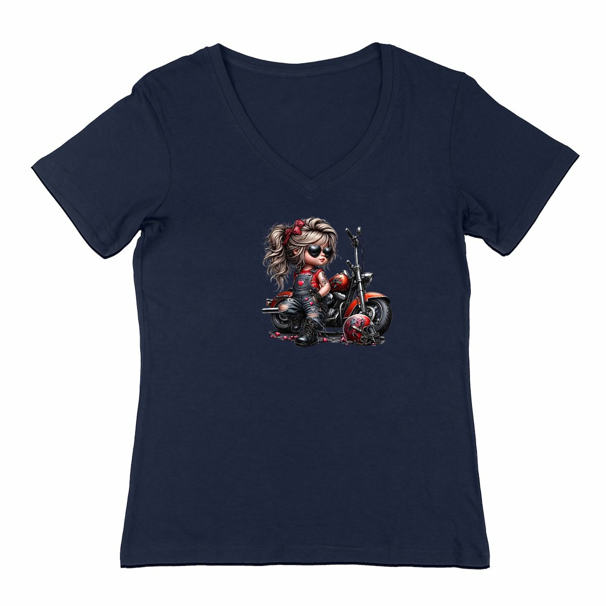 Image back Cute Power Girl organic cotton women T shirt