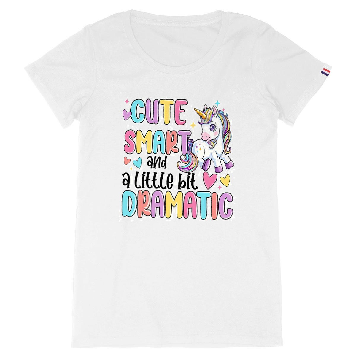 Image back Cute and Dramatic Unicorn T shirt 