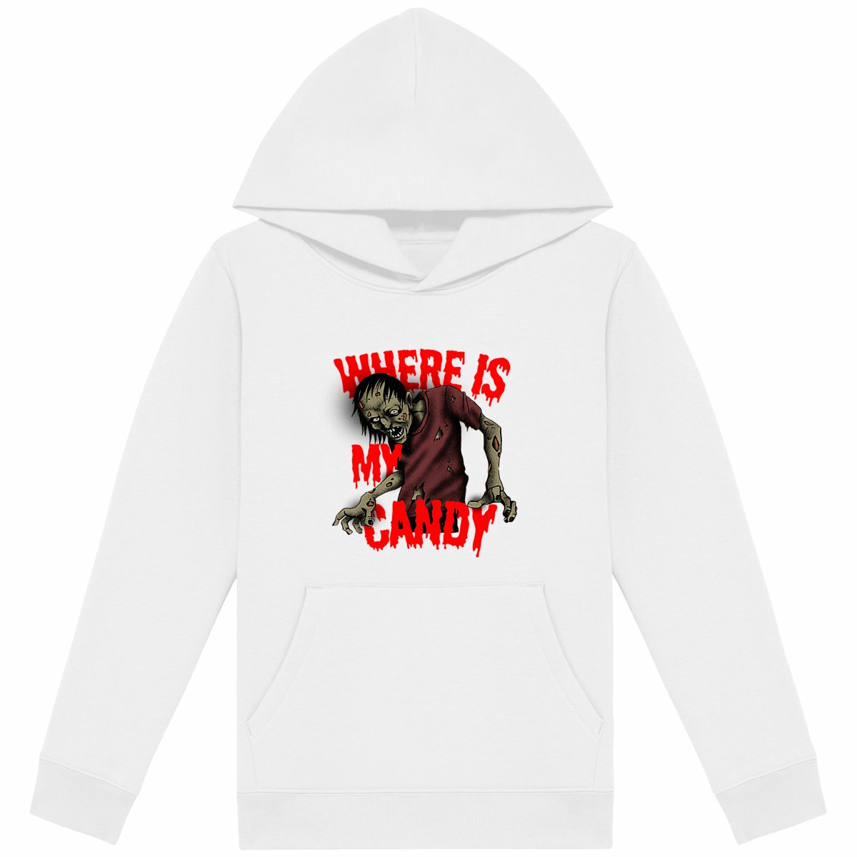 Image back Kids Organic Cotton Hoodie -Halloween candy special