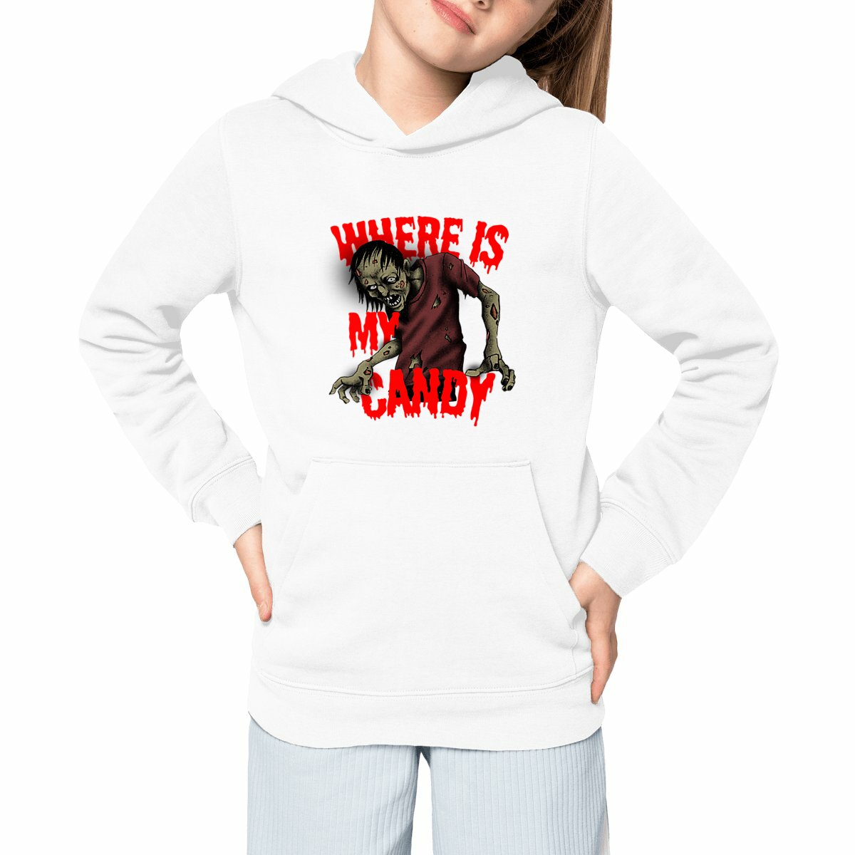 Image front Kids Organic Cotton Hoodie -Halloween candy special