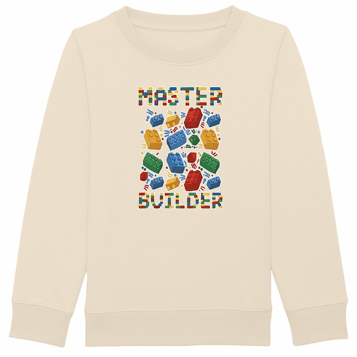 Image back Kids organic Sweatshirt - Master Bricks builder