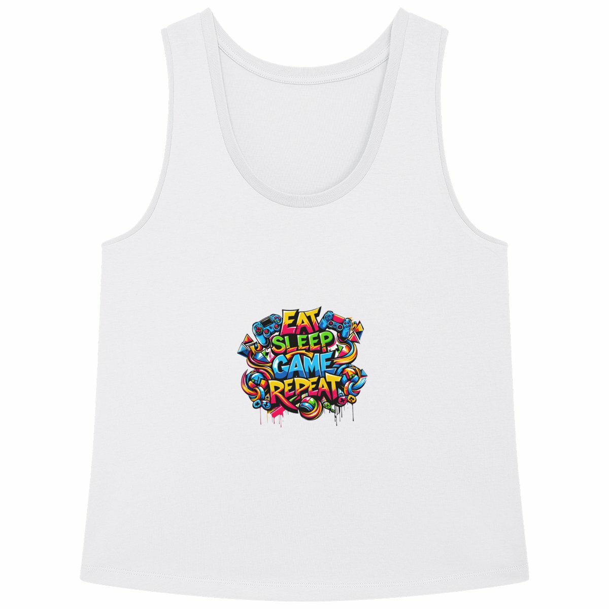 Image back Eat Sleep Cotton Tank Top