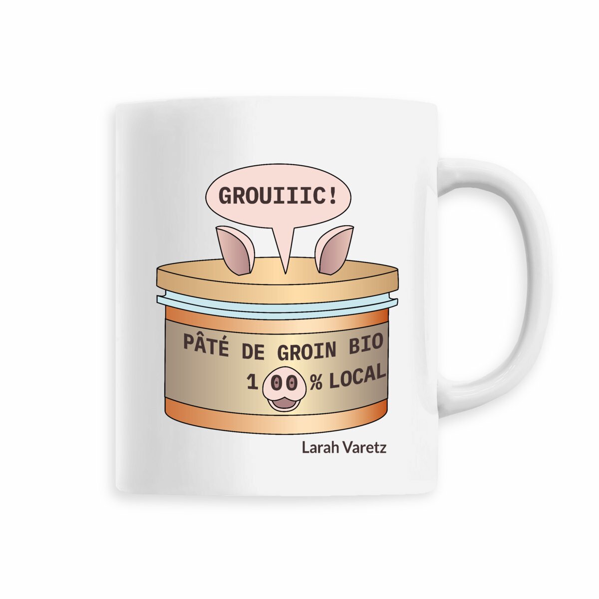 Image front Mug blanc • Dessins et texte humoristiques « Disco ras-le-bol »