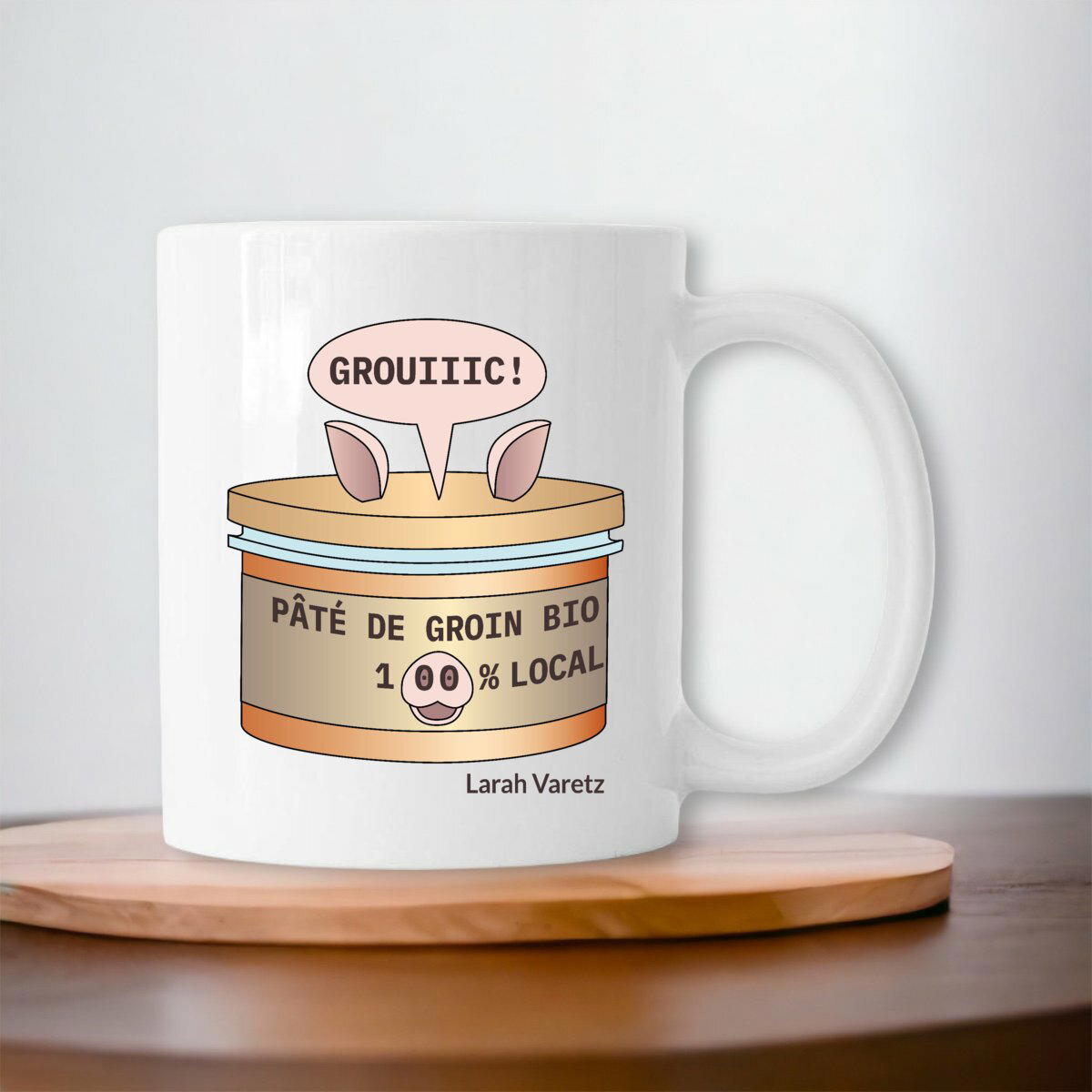 Image front Mug blanc • Dessins et texte humoristiques « Disco ras-le-bol »
