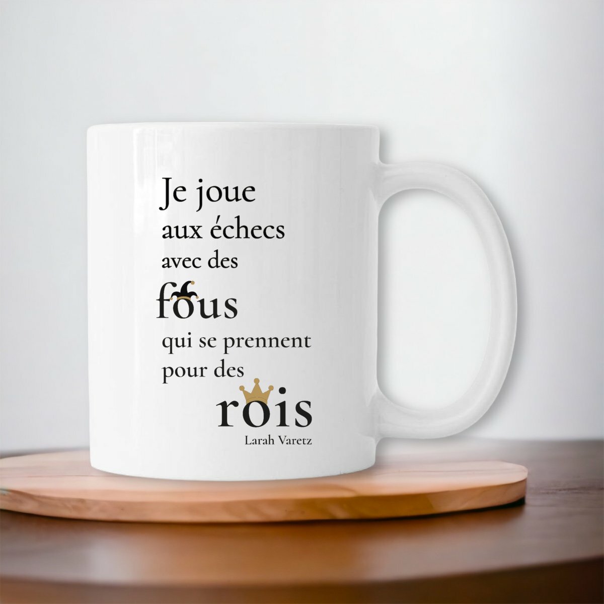 Image front Mug blanc • Texte humoristique « La vérité prend l'escalier »