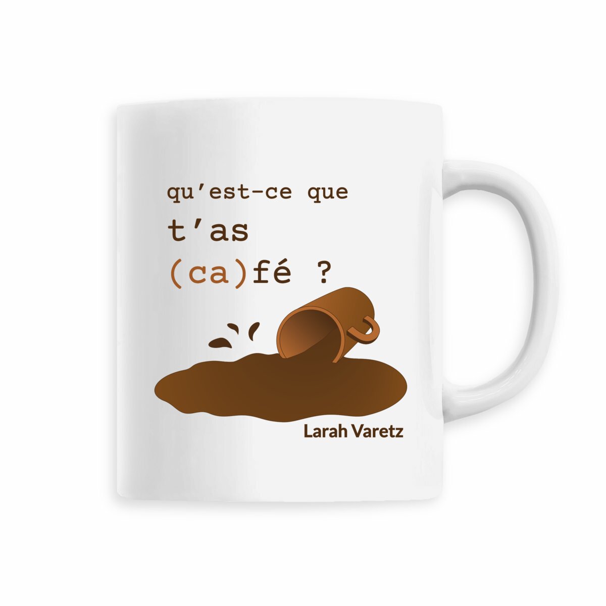 Image front Mug blanc • Texte et dessins humoristiques « Marc de ton grain de folie »