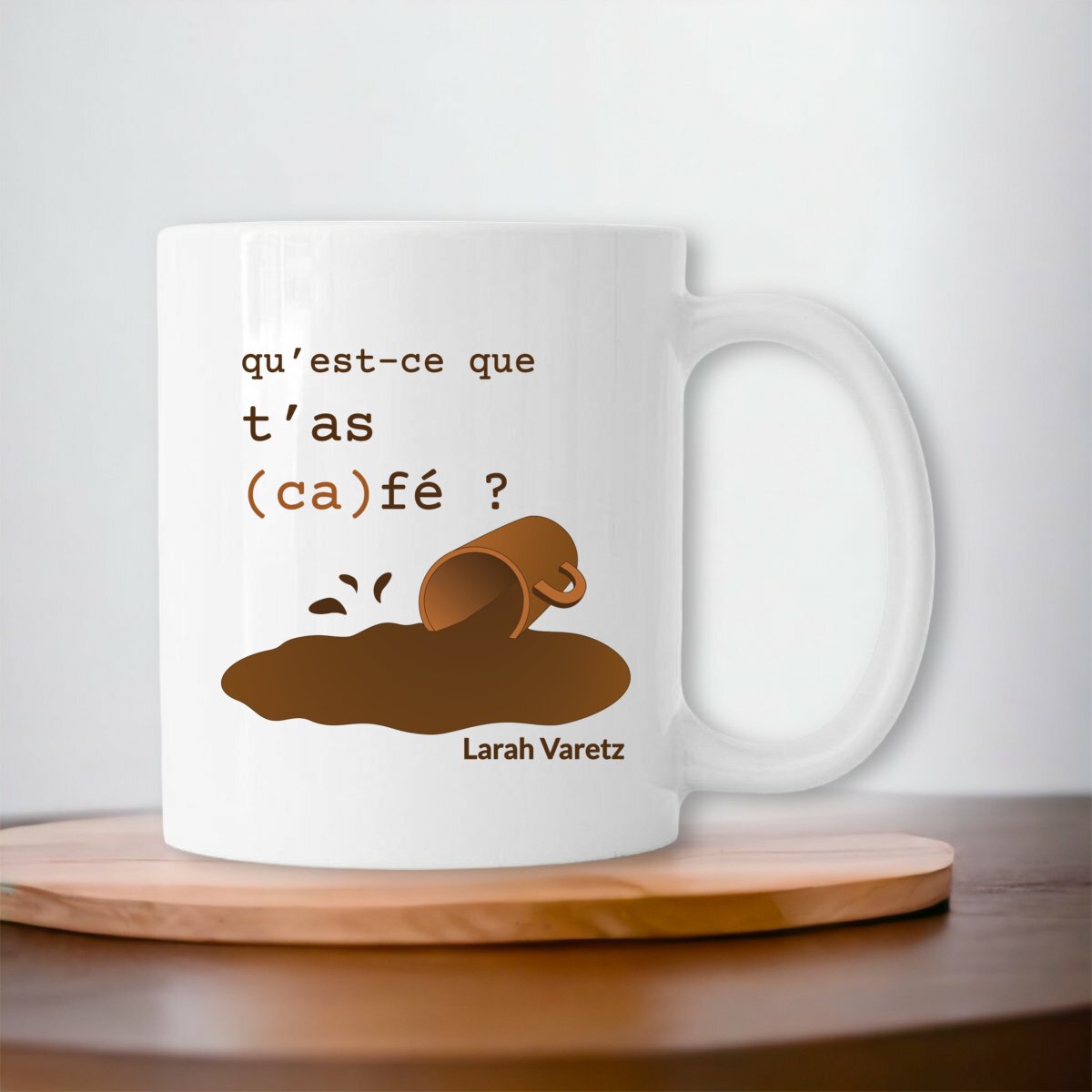 Image front Mug blanc • Texte et dessins humoristiques « Marc de ton grain de folie »