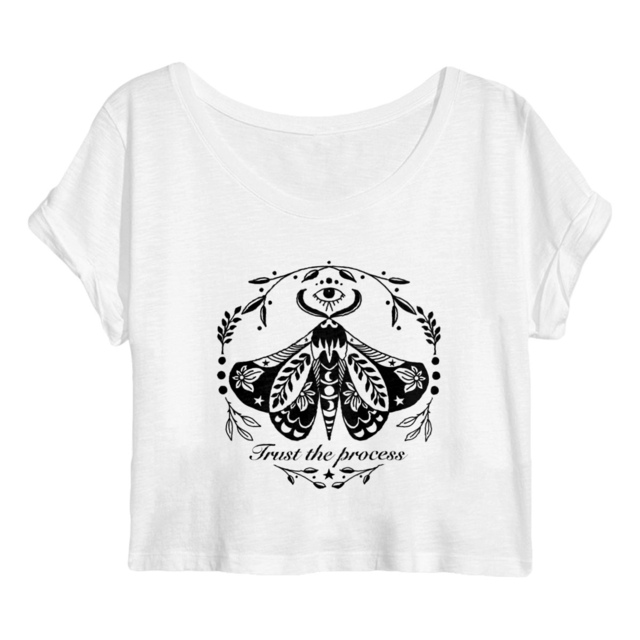 Image back Trust the process Crop top