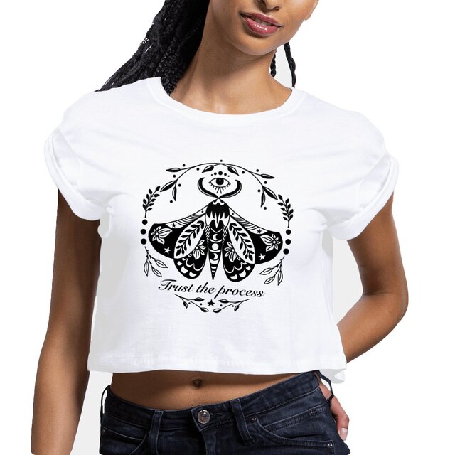 Image front Trust the process Crop top