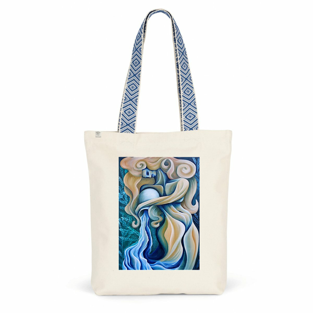 Image back La Fée Tote Bag – Feminine Energy & Mystical Spirit – Luxury Eco-Friendly Canvas Bag 