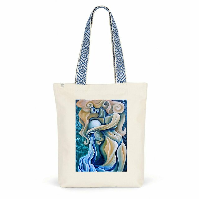 Image back La Fée Tote Bag – Feminine Energy & Mystical Spirit – Luxury Eco-Friendly Canvas Bag 