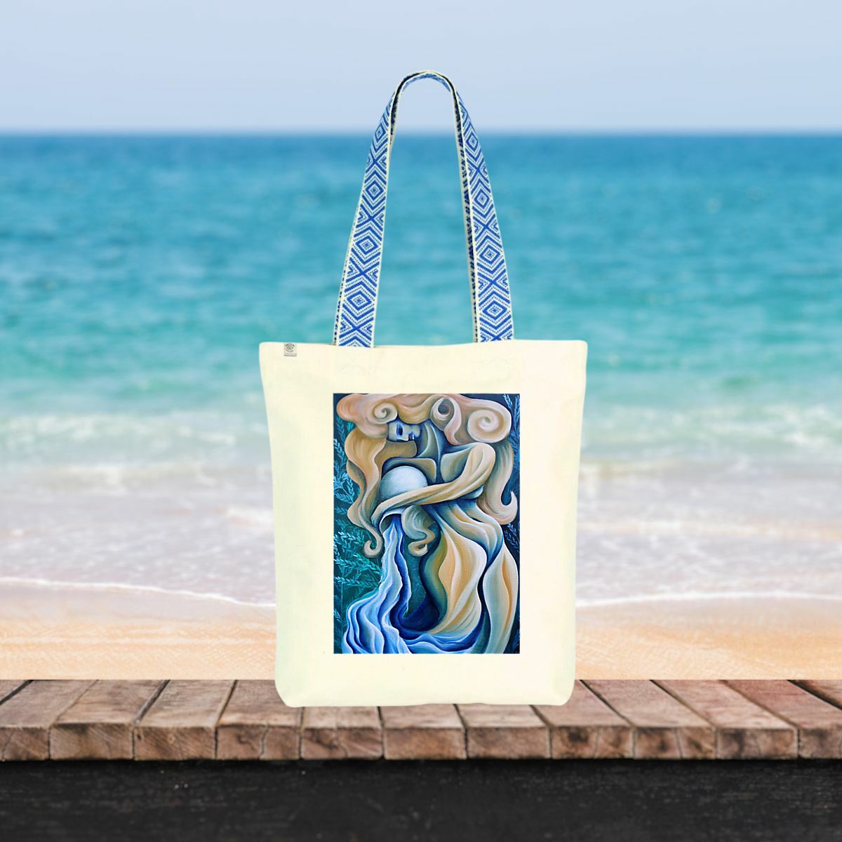 Image front La Fée Tote Bag – Feminine Energy & Mystical Spirit – Luxury Eco-Friendly Canvas Bag 