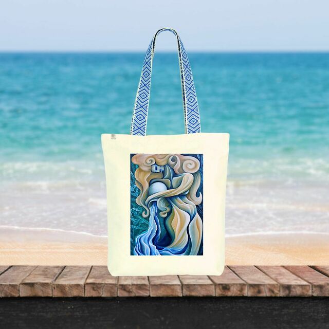 Image front La Fée Tote Bag – Feminine Energy & Mystical Spirit – Luxury Eco-Friendly Canvas Bag 