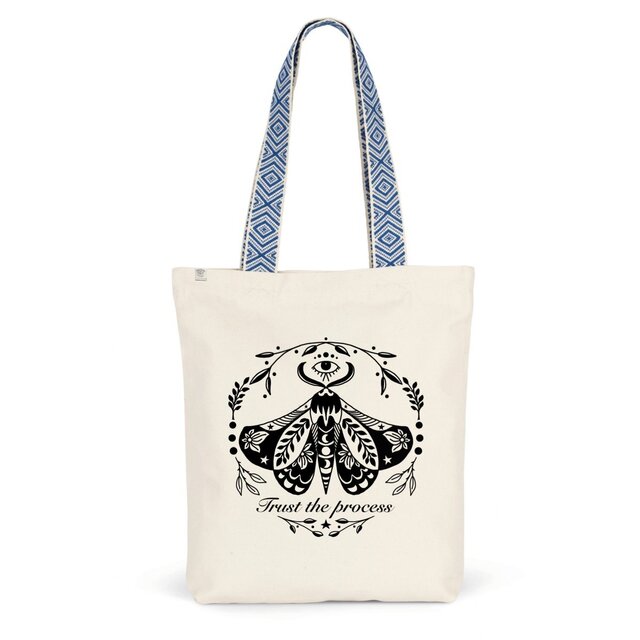 Image back Trust the process tote bag