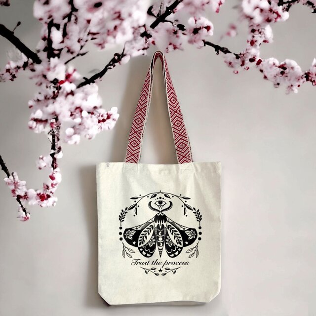 Image front Trust the process tote bag