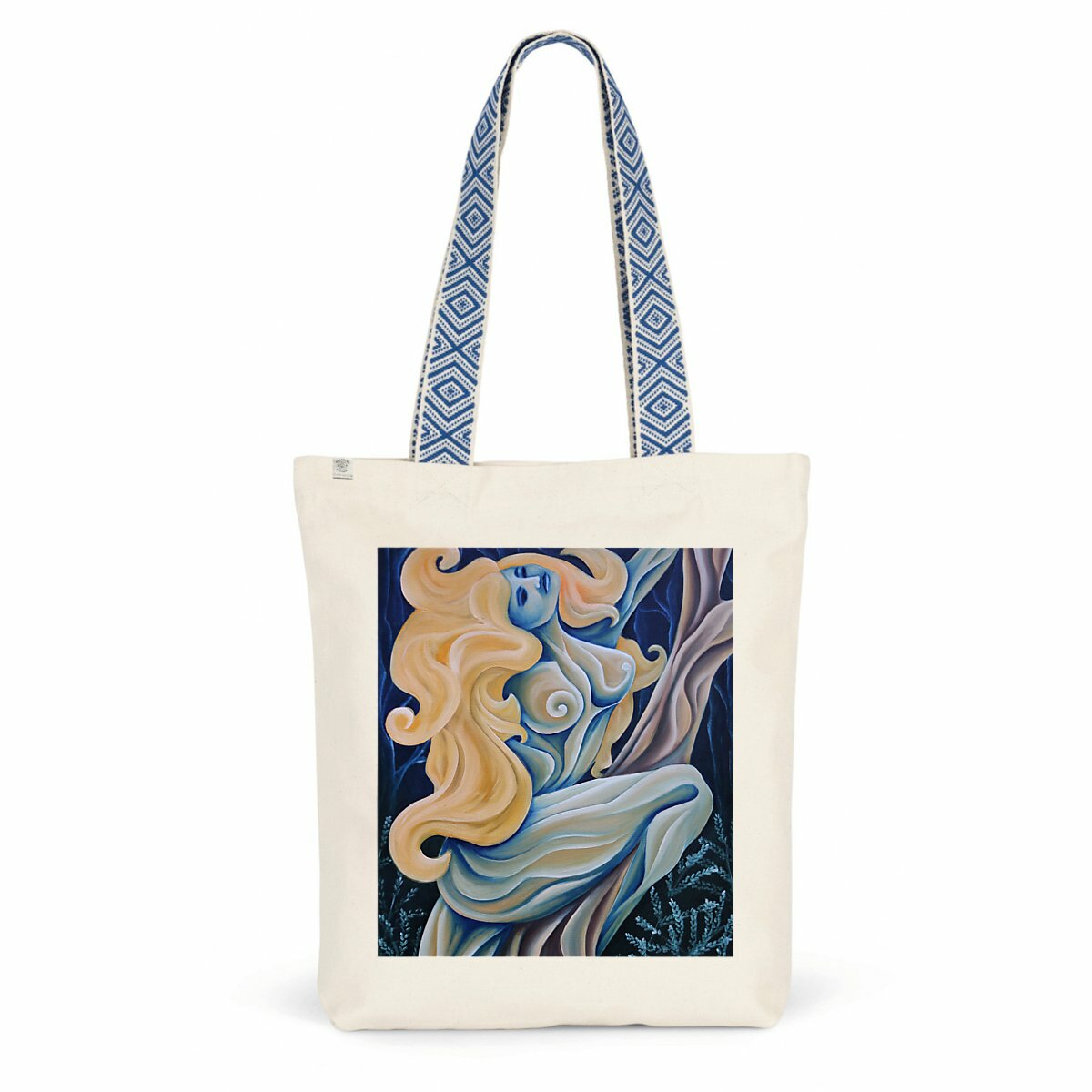 Image front Wild Woman Art Tote Bag – Luxury Recycled Cotton Canvas – Feminine Mythology & Folklore De