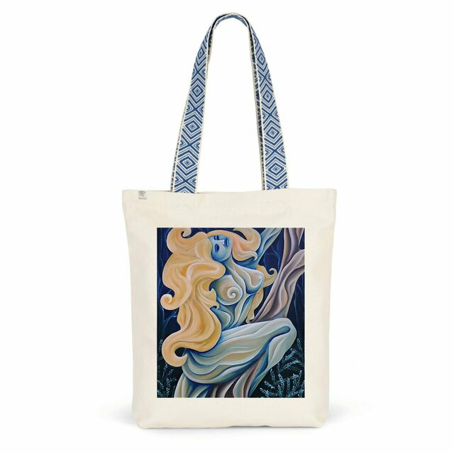 Image front Wild Woman Art Tote Bag – Luxury Recycled Cotton Canvas – Feminine Mythology & Folklore De