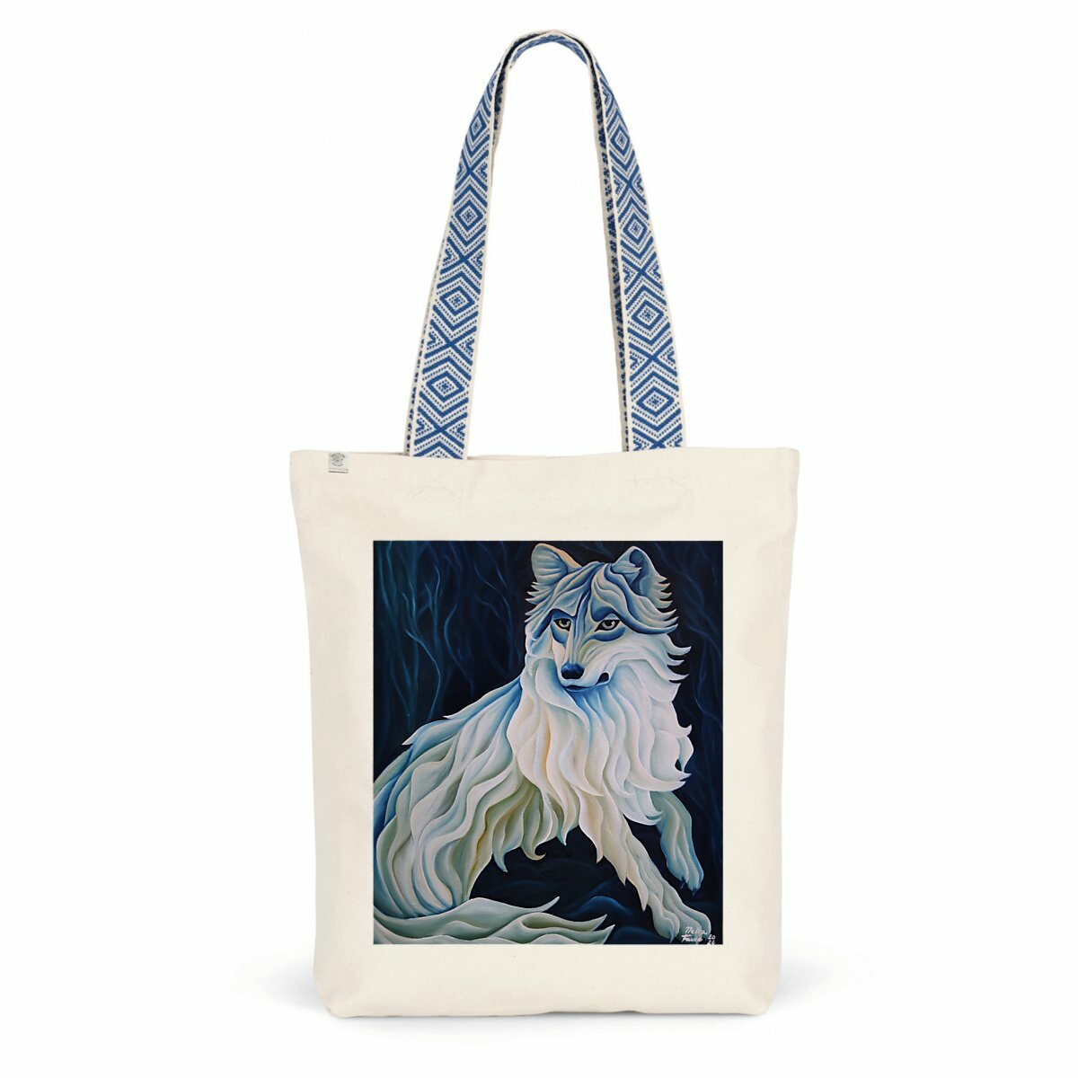 Image front She-Wolf Tote Bag – Feminine Power & Wild Spirit – Luxury Eco-Friendly Canvas Bag for Natu