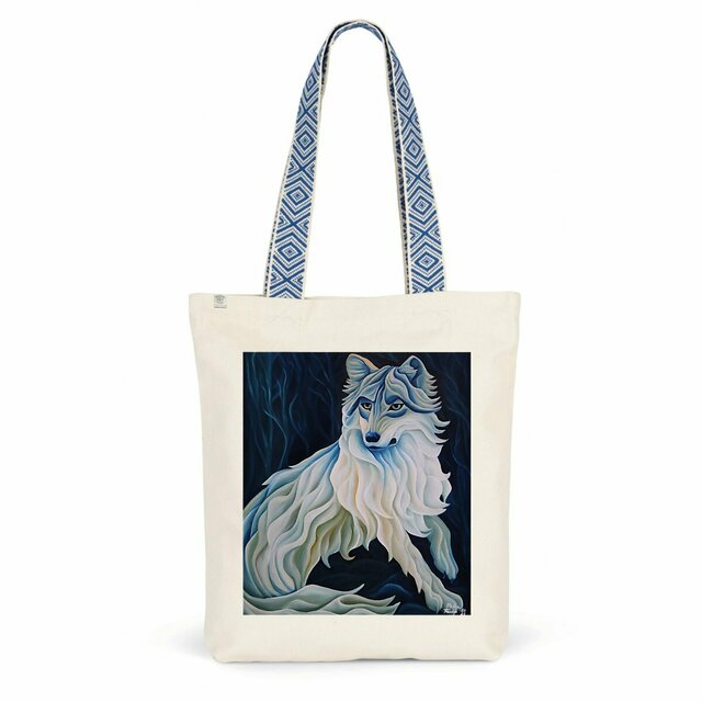 Image front She-Wolf Tote Bag – Feminine Power & Wild Spirit – Luxury Eco-Friendly Canvas Bag for Natu