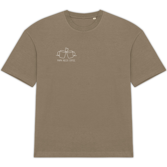 Image front Tshirt 100% coton bio, mama needs coffee