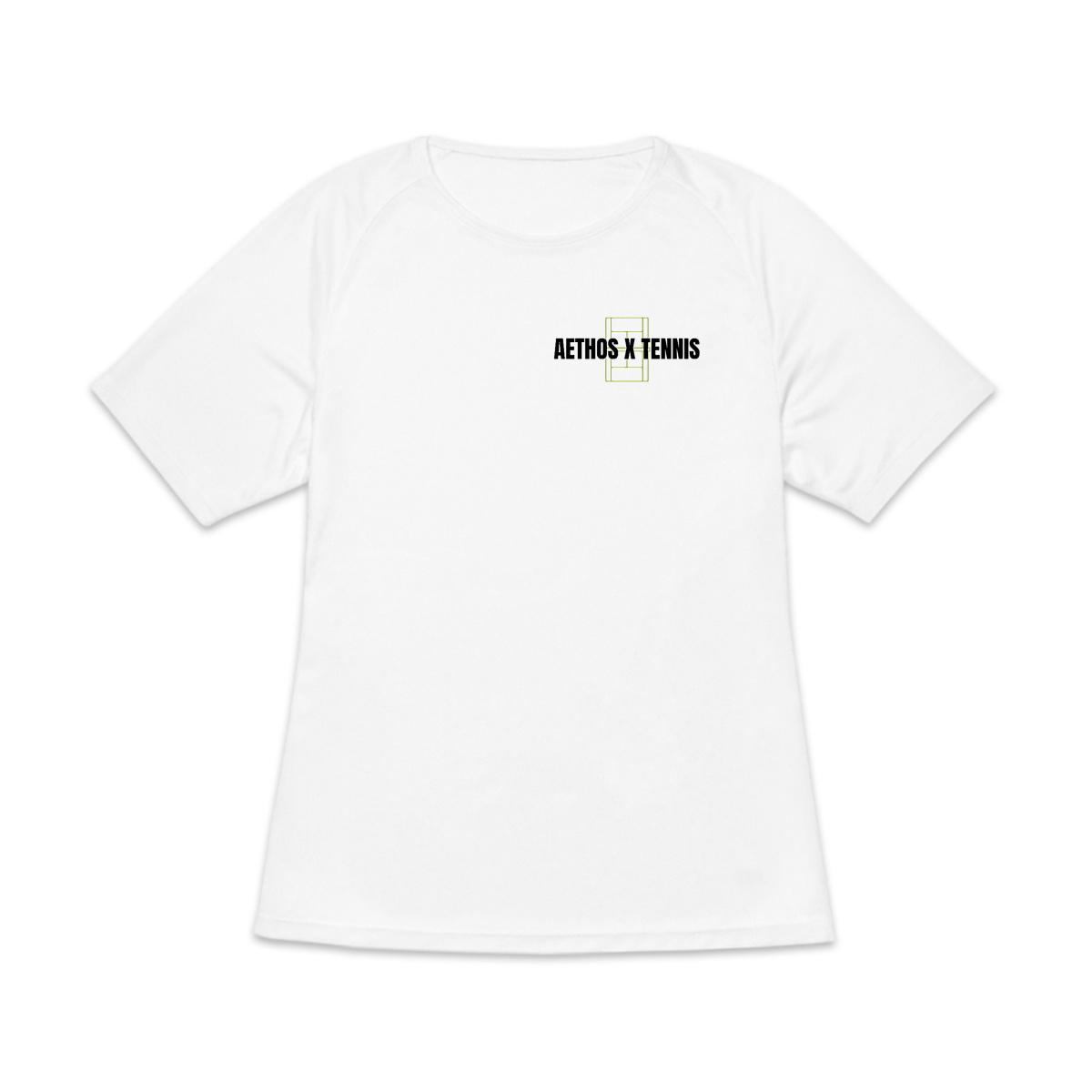 Image front T-shirt de sport recyclé pour femme Aethos x tennis - mousquetaires 