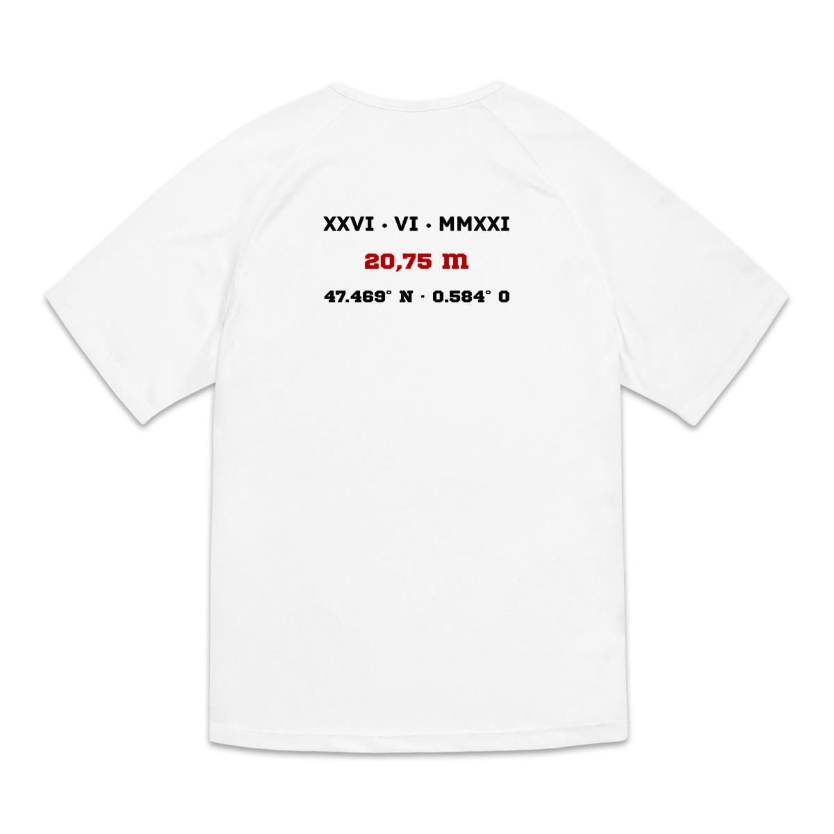 Image back T-shirt de Sport Recyclé Homme Aethos x Poids - Record de France 20,75 m