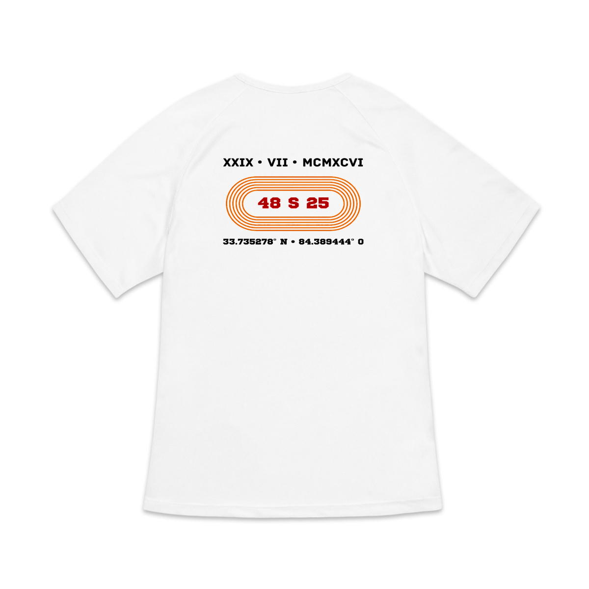 Image back T-shirt de sport recyclé pour femme Aethos x 400 mètres - Record de France 48 s 25