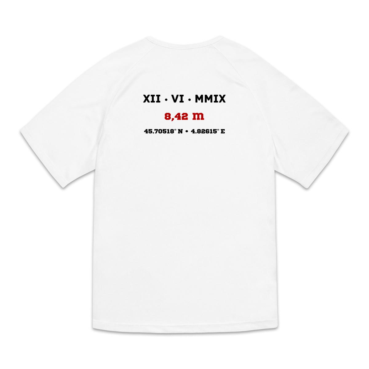 Image back T-shirt de Sport Homme Aethos x Saut en Longueur - Record de France 8,42 m