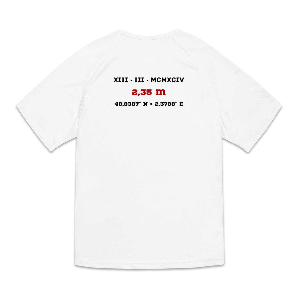Image back T-shirt de Sport Homme Aethos x Saut en Hauteur - Record de France 2,35 m